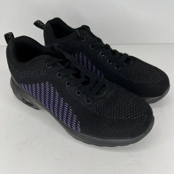 DYKHMiLY Composite Toe Black/Purple Womens Size 8.5 Safety Shoes  Mesh Sneakers - Picture 2 of 9